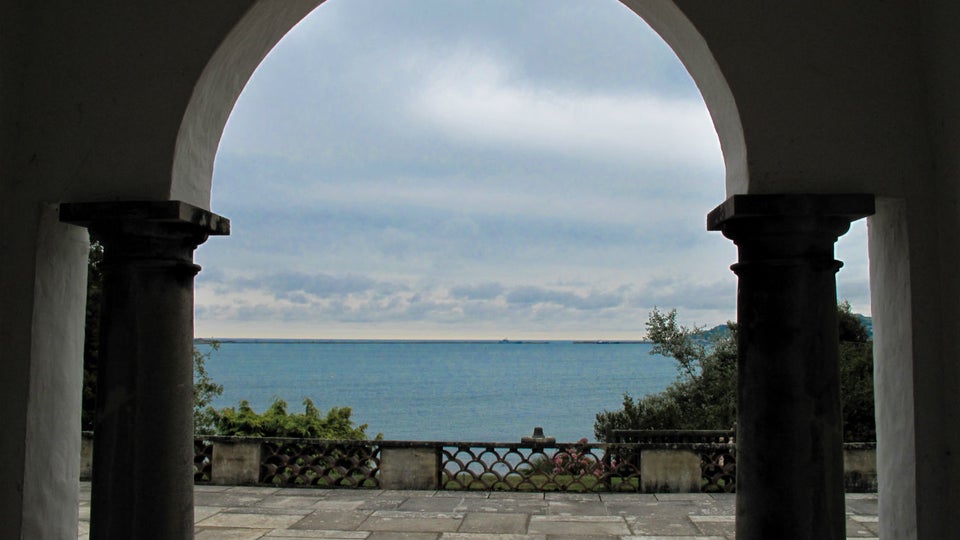 National Trust - Portland House - looking out over the terrace